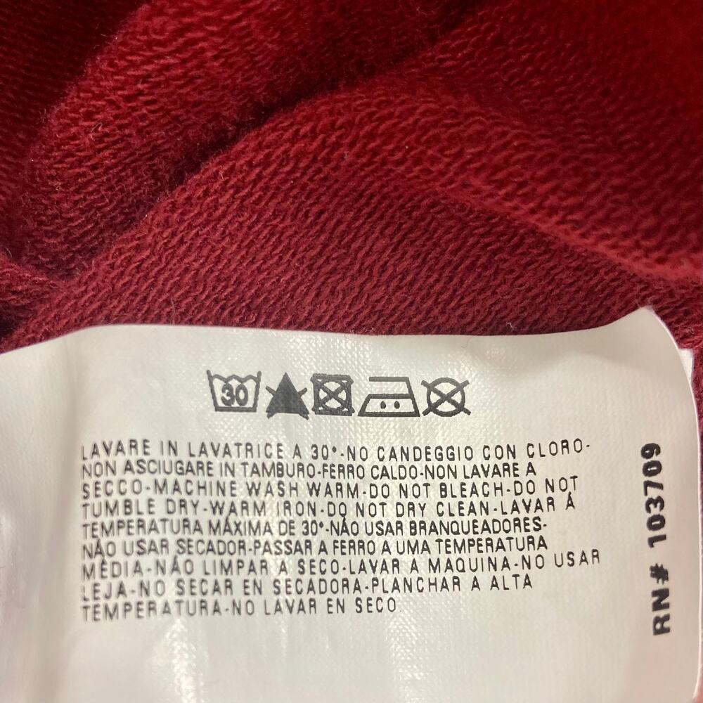 Armani Jeans burgundy logo sweatshirt, cotton crew neck long sleeve top - Picture 9 of 10